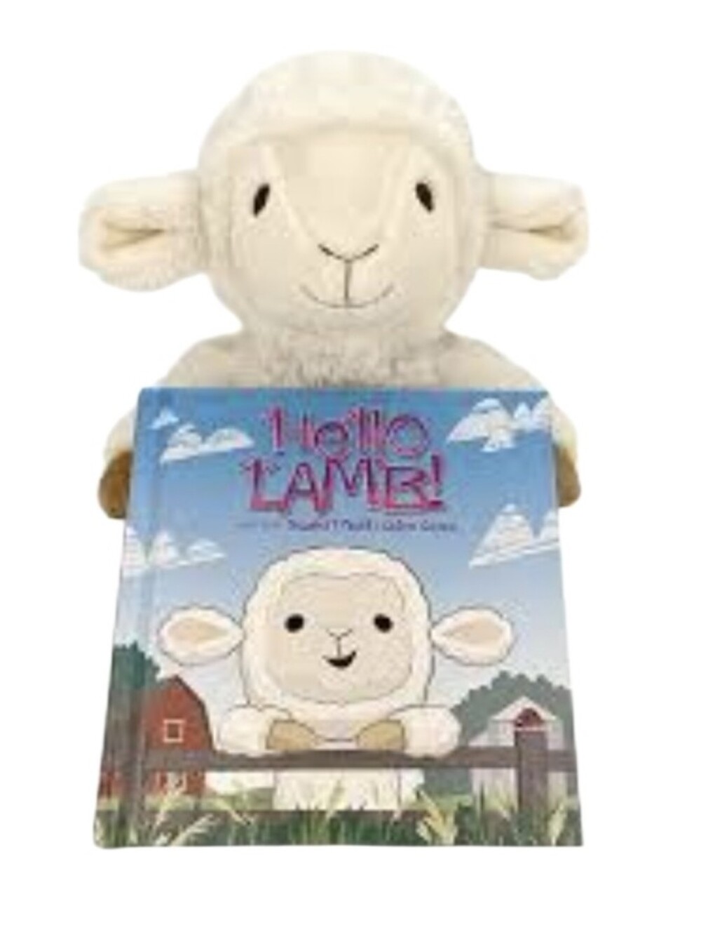 L.A.M.B. Cream Lamb Plush with "Hello Lamb!" Story Book